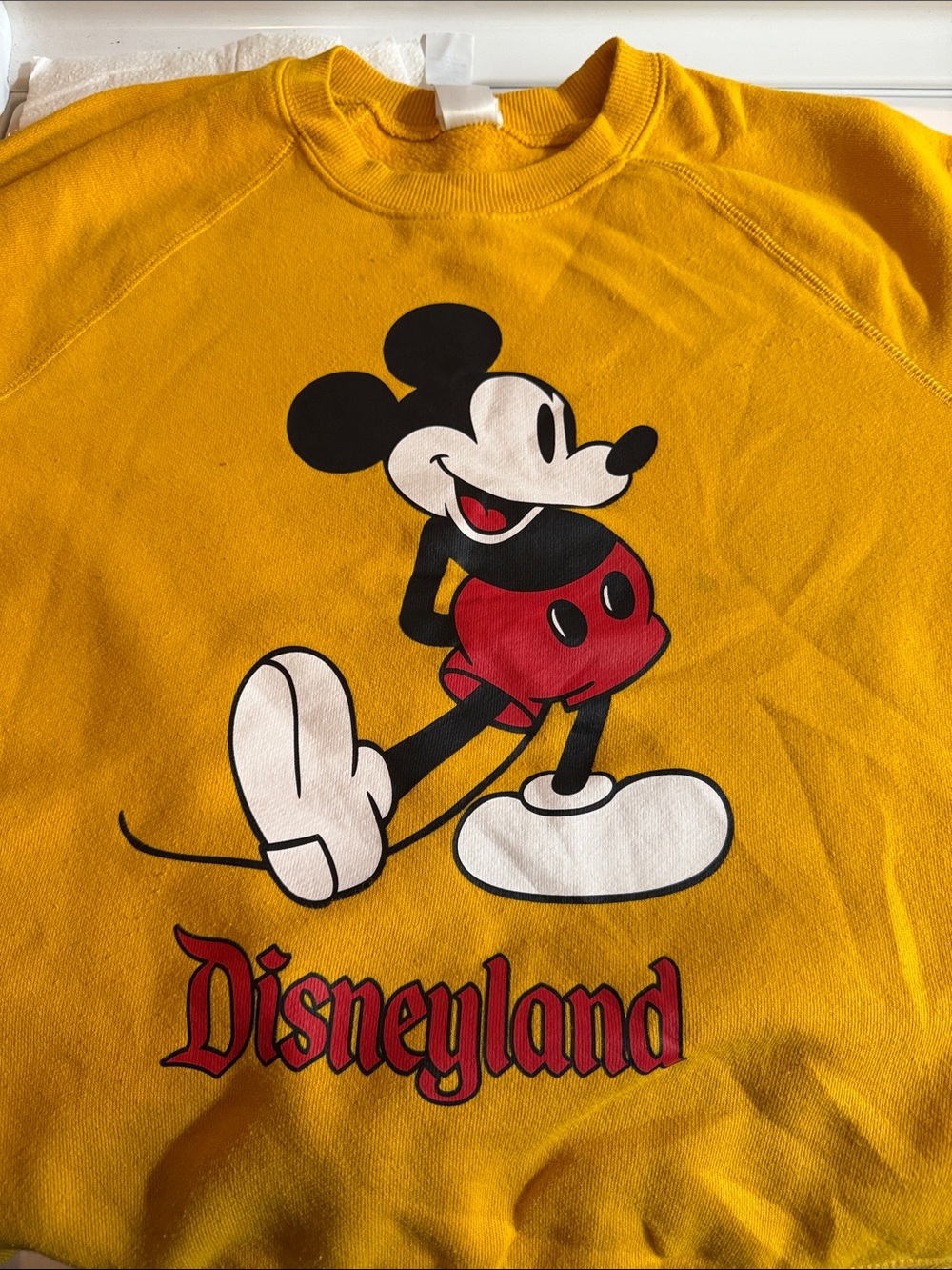 Disney Yellow Mickey Mouse Graphic Sweatshirt